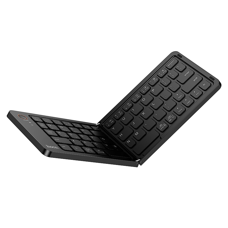 Hoco Foldable Mini and Ultra Thin Wireless Keyboard (QWERTY) GM71 - Black